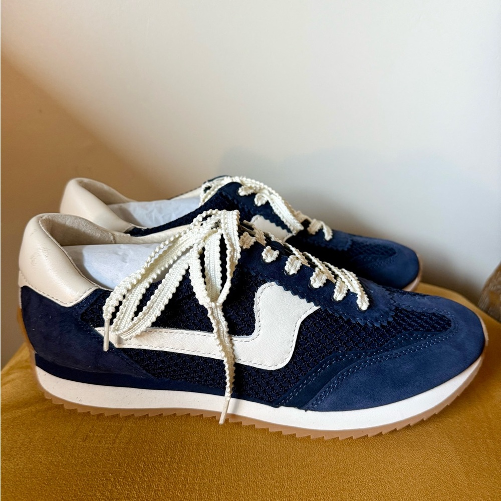 Dolce Vita Navy and Cream Sneakers